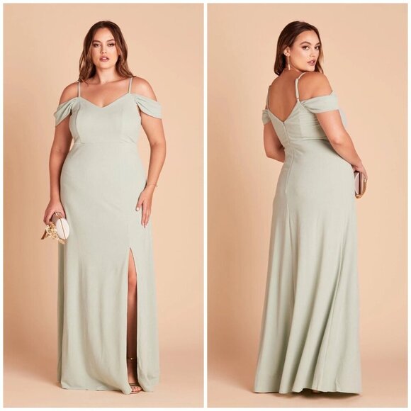 NWT Birdie Grey DEV DRESS CREPE SAGE Womens Curve 2X - Picture 1 of 12